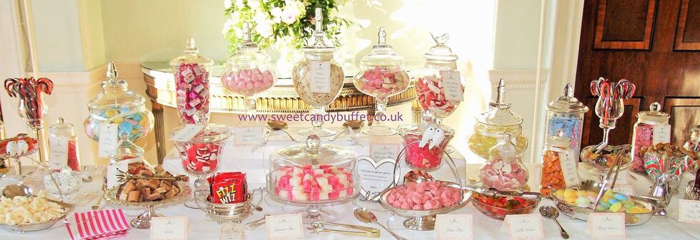 Luxury bespoke Wedding or birthday party sweets buffet table, pick and mix sweet shop, sweets table Nottingham, Doncaster, Mansfield, Chesterfield, Sheffield, Lincoln, Derby, Worksop